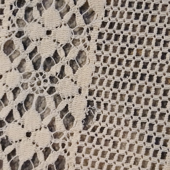 Tablecloth vintage Lace Ocre 60 × 60 square Thanksgiving - Picture 5 of 13